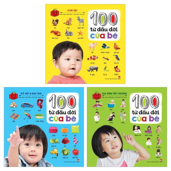 Fahasa - Combo Sách Hay 100 Từ Đầu Đời Của Bé (Bộ 3 Cuốn)