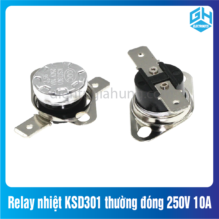 Relay nhiệt KSD301 thường đóng 250V 10A