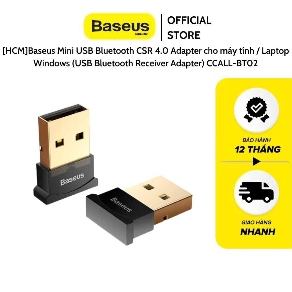 Baseus mini usb bluetooth csr 4.0 adapter cho máy tính / laptop windows ccall-bt02