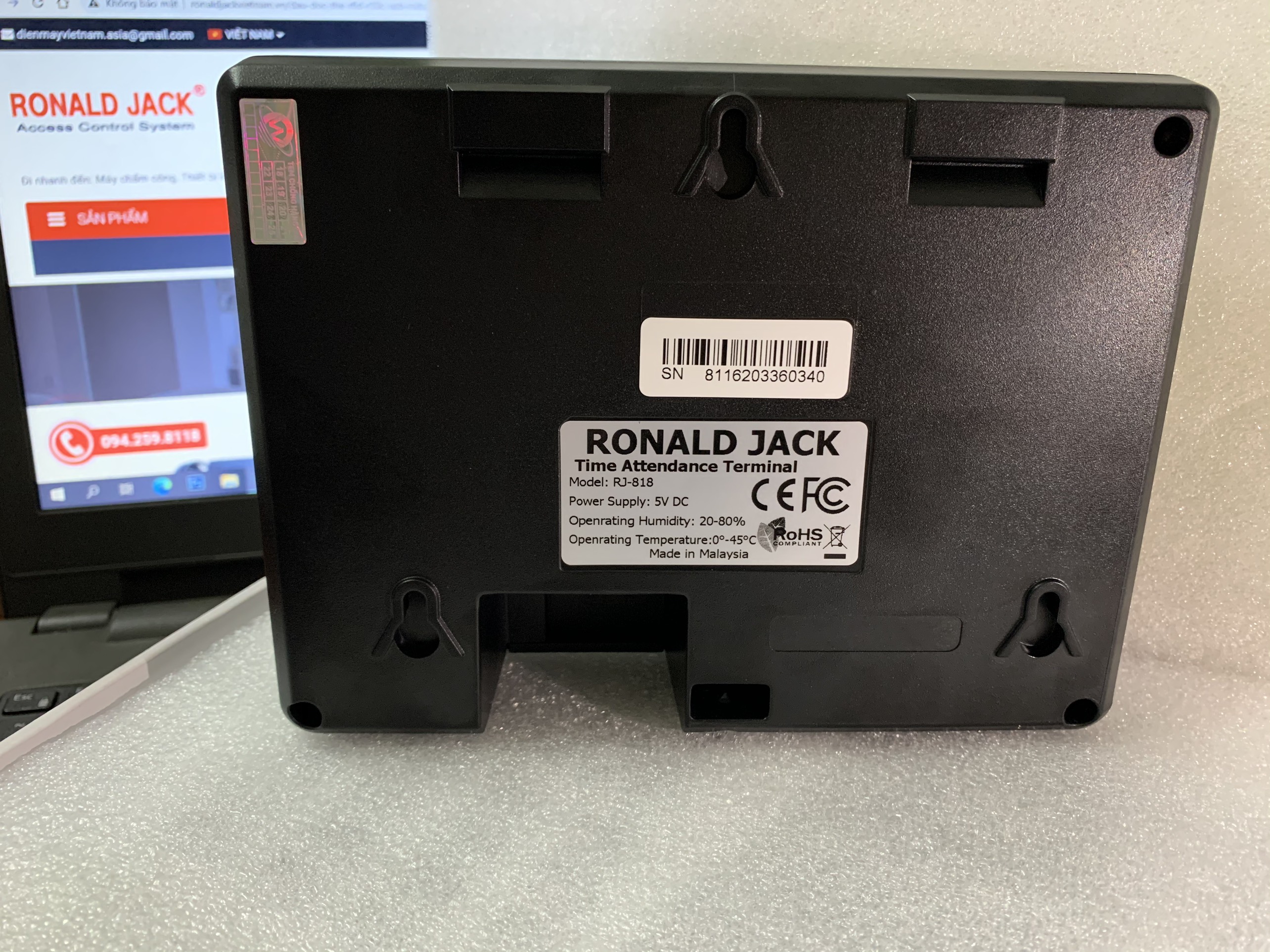 Máy Chấm Công Ronald Jack RJ-818