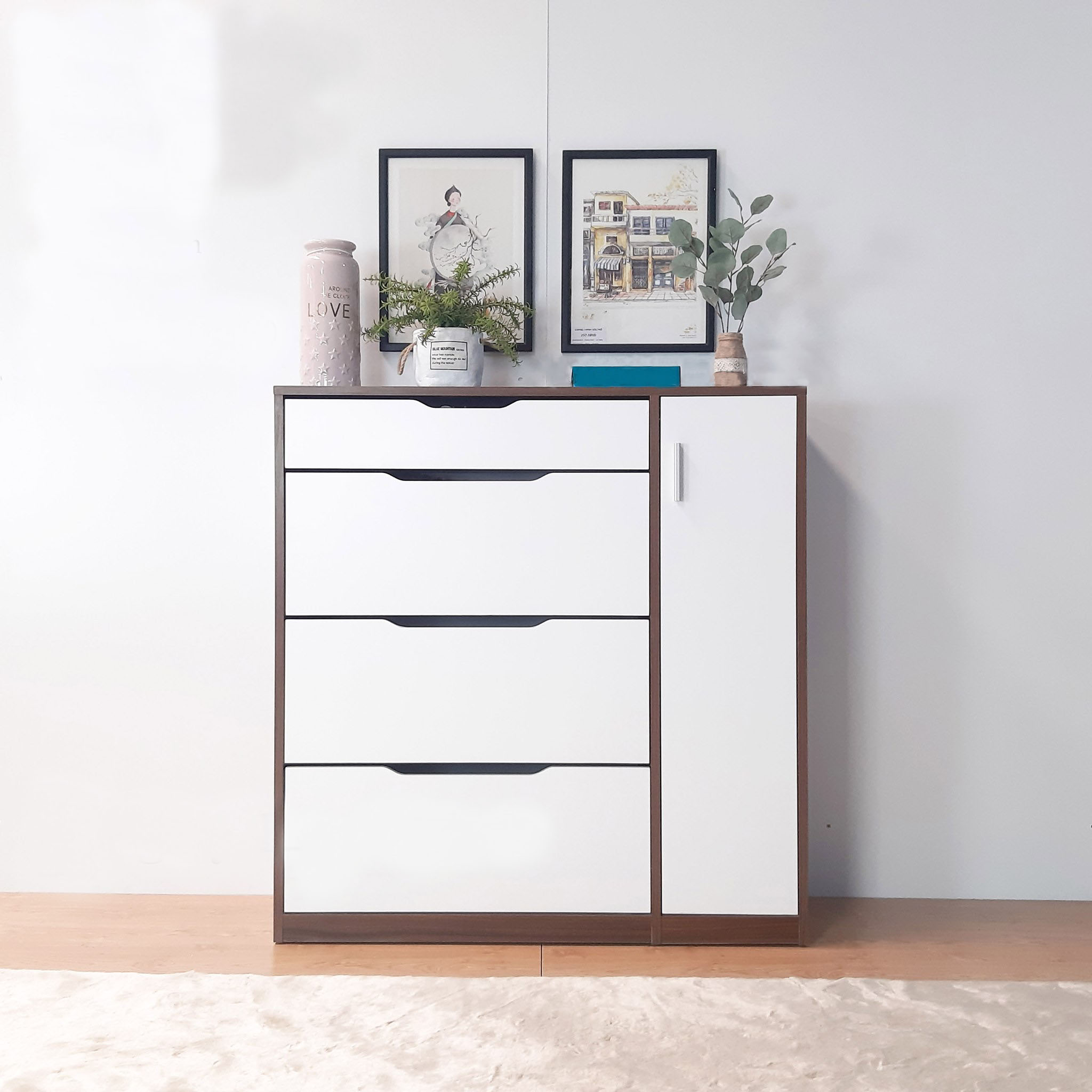 [ Freeship HCM ] TỦ GIÀY CÁNH LẬT NHIỀU NGĂN OHAHA - TG014