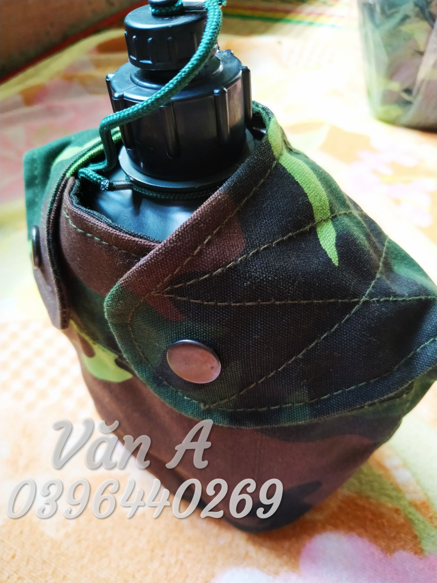 Combo Bình đông nhựa (Bi Tông) + Ca Nhôm + Túi vải