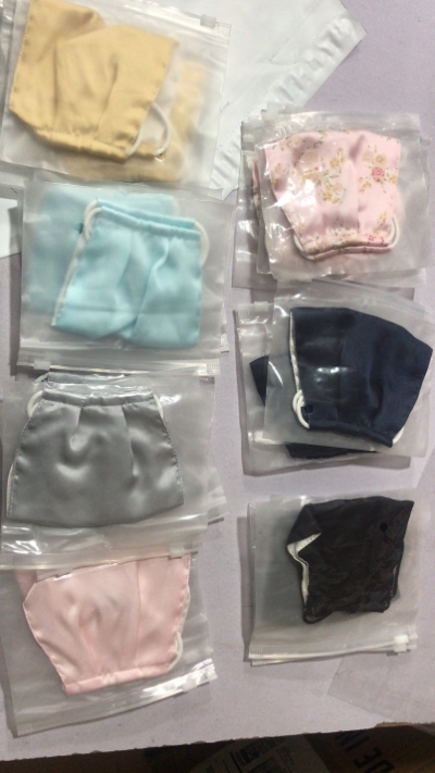 Khẩu trang lụa tơ tằm 2 lớp cho nam và nữ