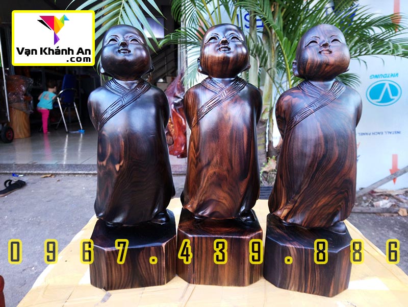 Tượng Chú Tiểu Tùy Duyên An Nhiên - Tượng Phong Thủy - Trang Trí Nhà Cửa Decor - Quà Tặng Để Bàn Làm Việc - Tượng Gỗ Đẹp - Pháp Duyên Shop
