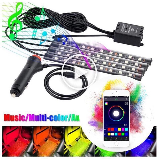 Led gầm ghế ô tô cảm ứng nhạc