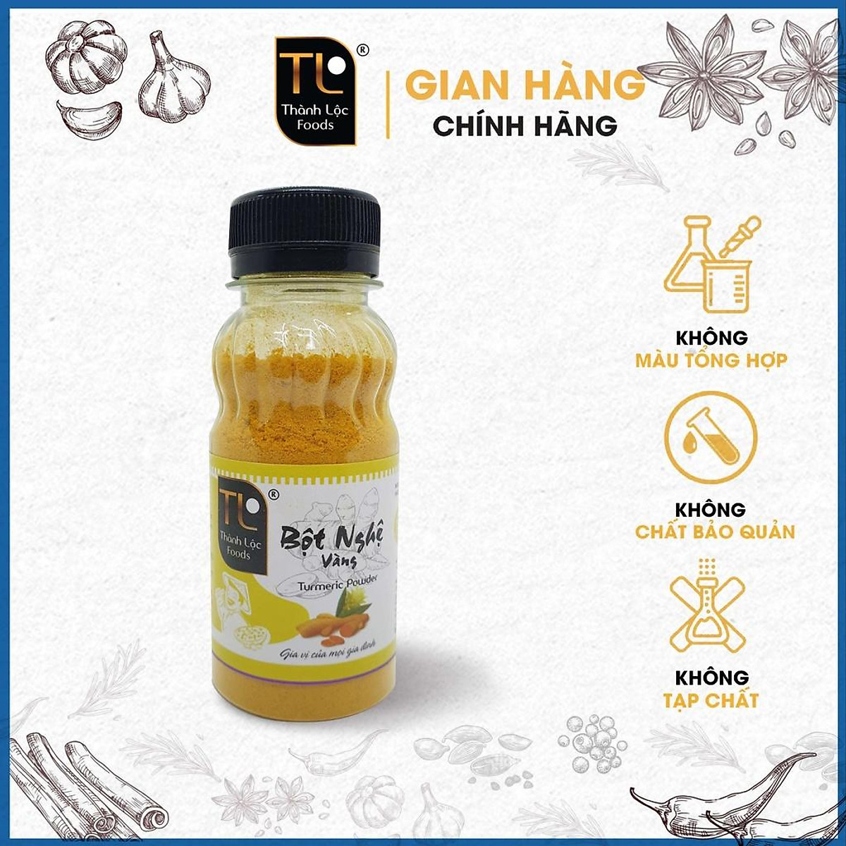 Bột nghệ vàng Thành Lộc L50g(30g)