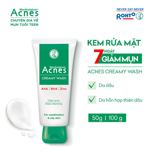 Sữa rửa mặt Acnes 100g- đủ mẫu