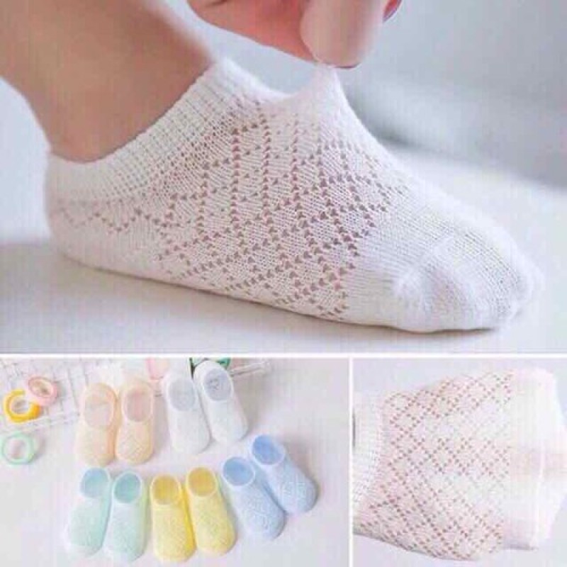 Combo 5 đôi tất lưới cho bé trai, bé gái, tất trẻ em từ 0-3 tuổi siêu siêu đáng yêu AS
