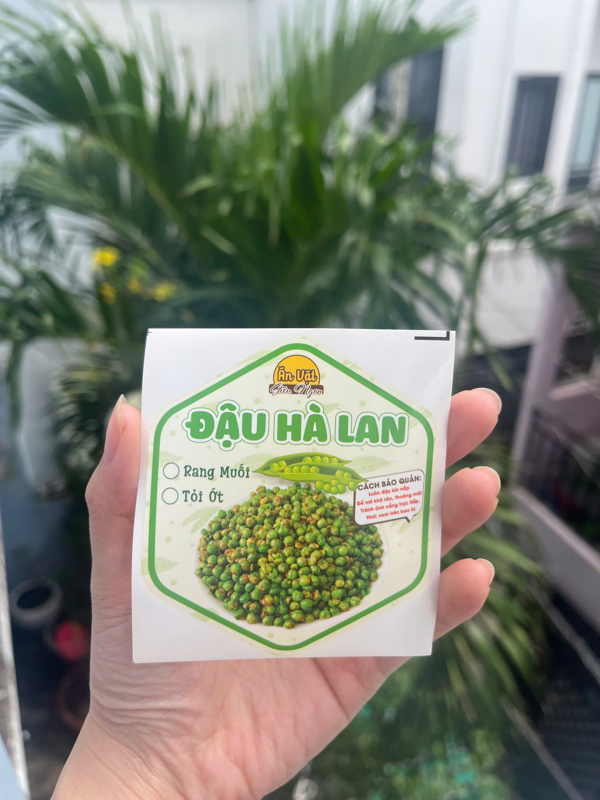 55 tem dán "Đậu Hà Lan" - Lục giác 7x8cm