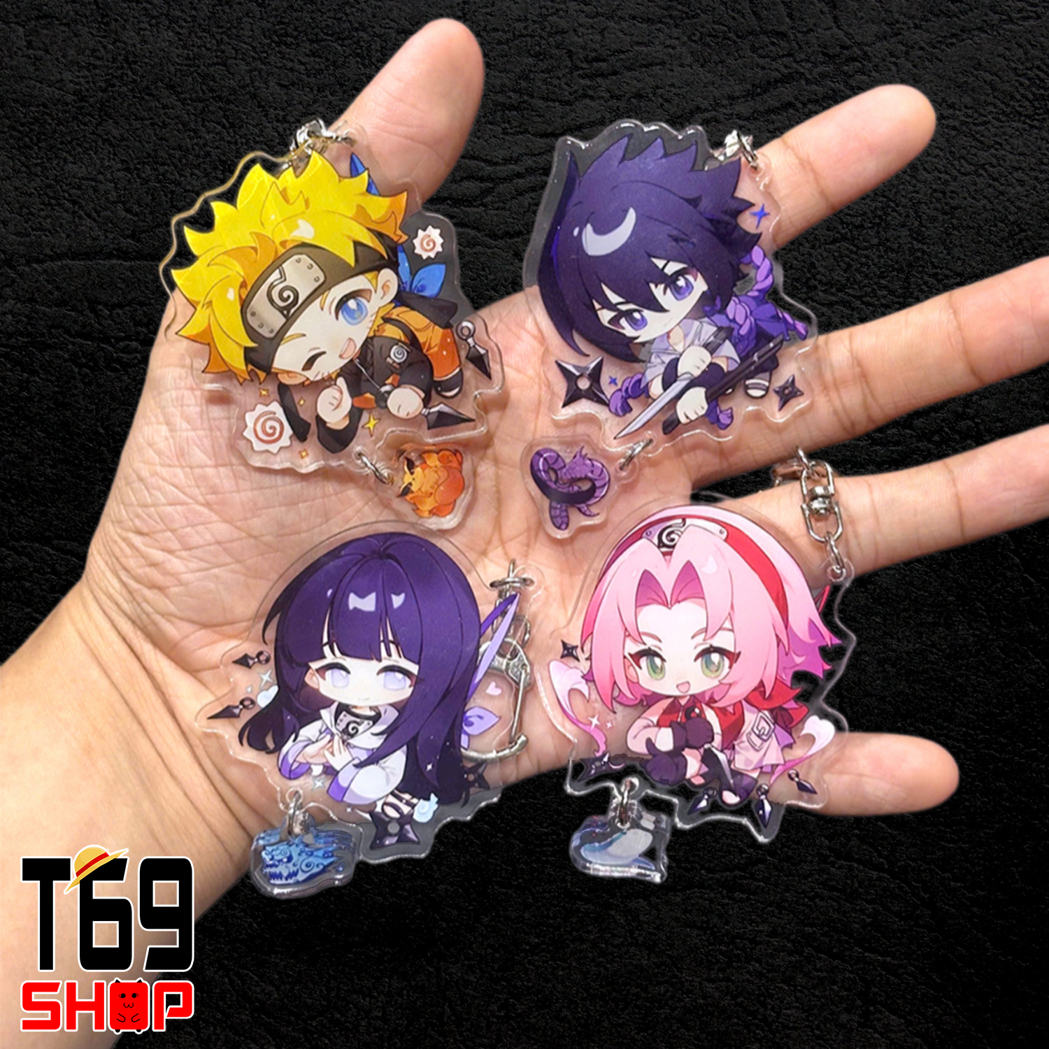 Móc khóa mica anime Naruto - Cute ver (Loại cao cấp - Hình in ép giữa 2 mặt mica) [T69 Shop]