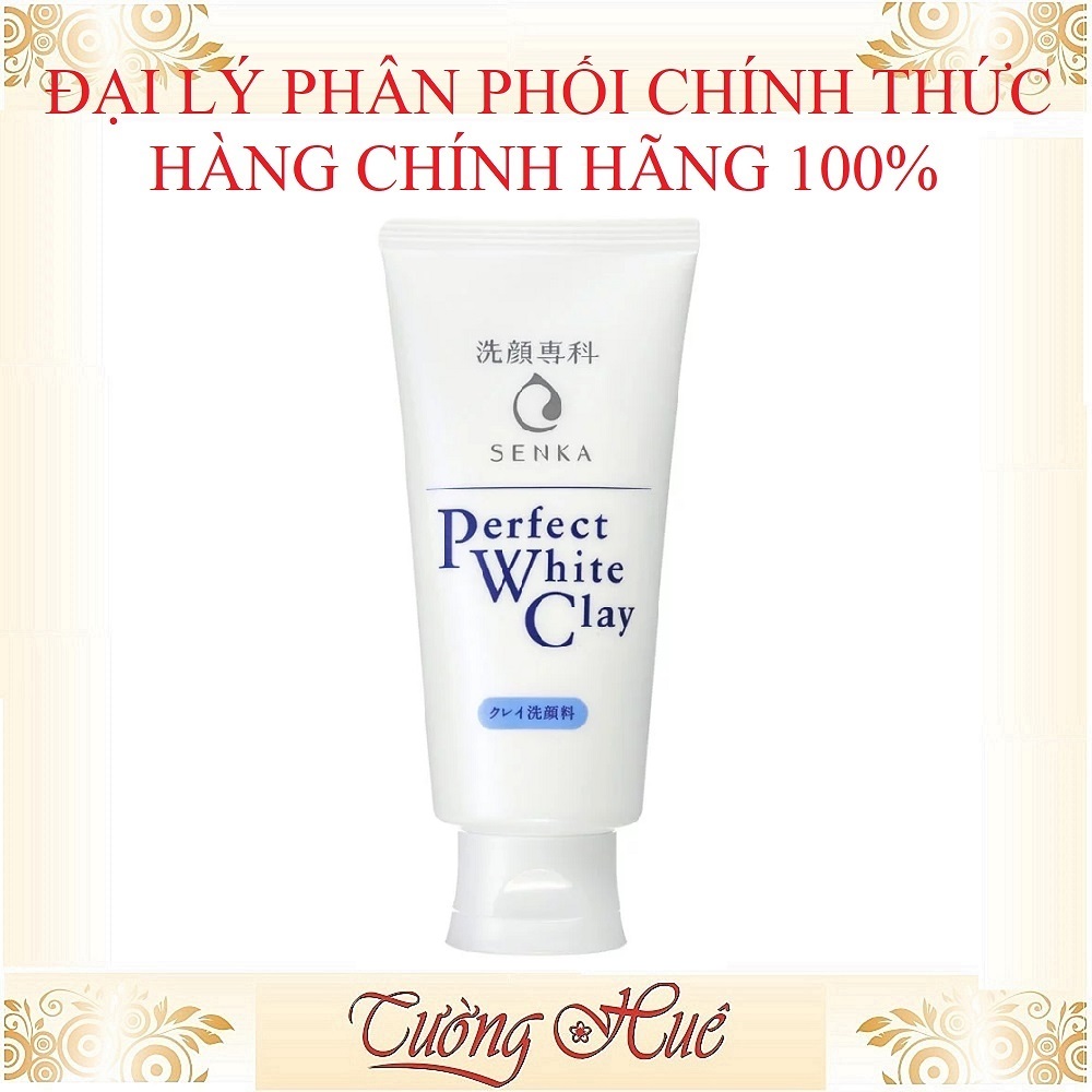 Sữa Rửa Mặt Đất Sét Trắng Senka Perfect White Clay - 120g - Trắng.