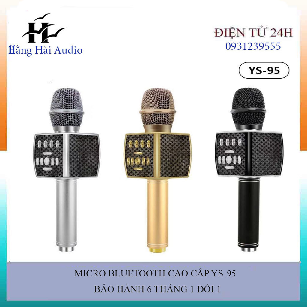 Mic bluetooth hát karaoke YS 95 cao cấp