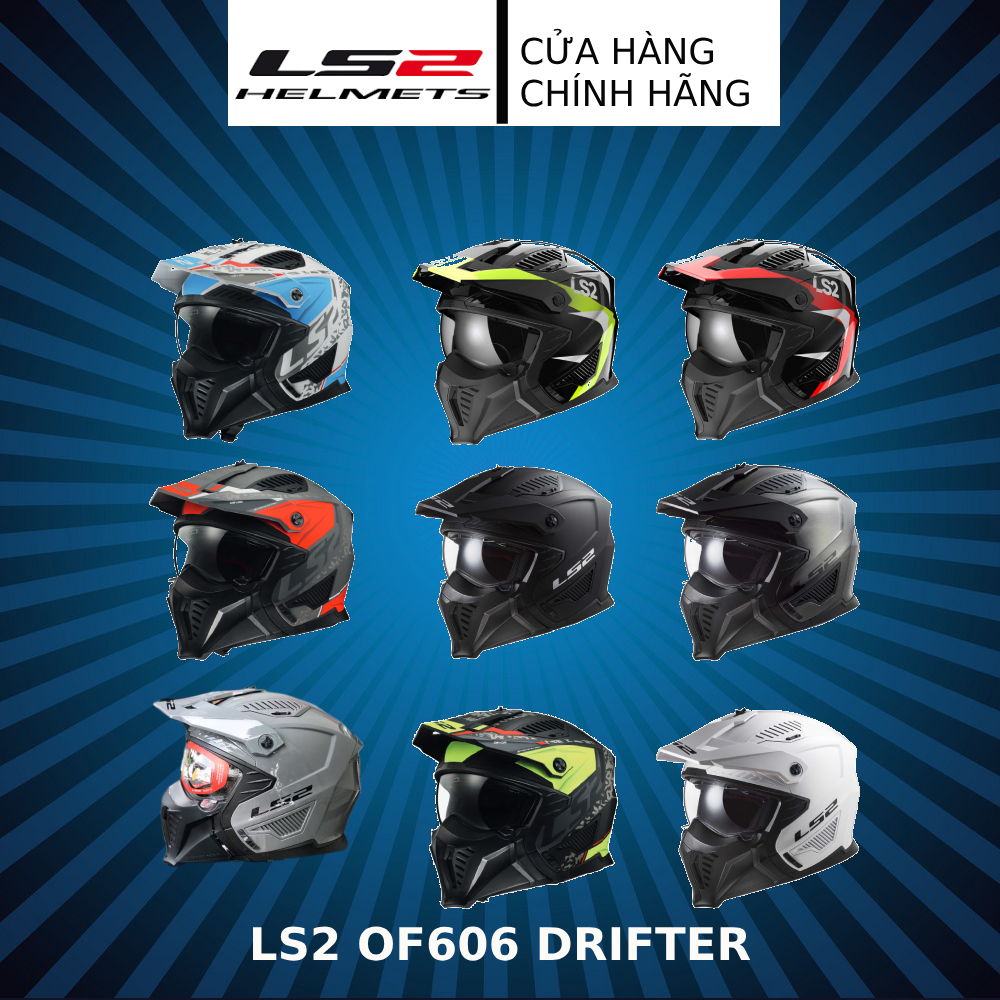 Mũ bảo hiểm LS2 OF606 DRIFTER Chính hãng