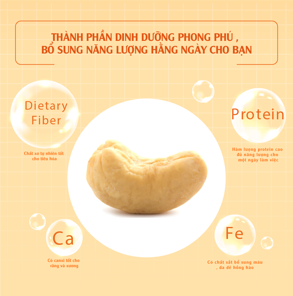 [Chính hãng] Hạt Điều Không Muối 1kg Dan D Pak