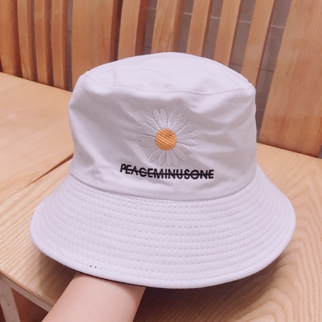 [ MŨ / NÓN BÁNH BÈO ] Mũ Tai Bèo Hoa Cúc GD 2 Mặt Nón Bucket Tai Bèo G-Dragon 2 Mặt Chất Vải Kaki Mịn Form Chuẩn Đẹp