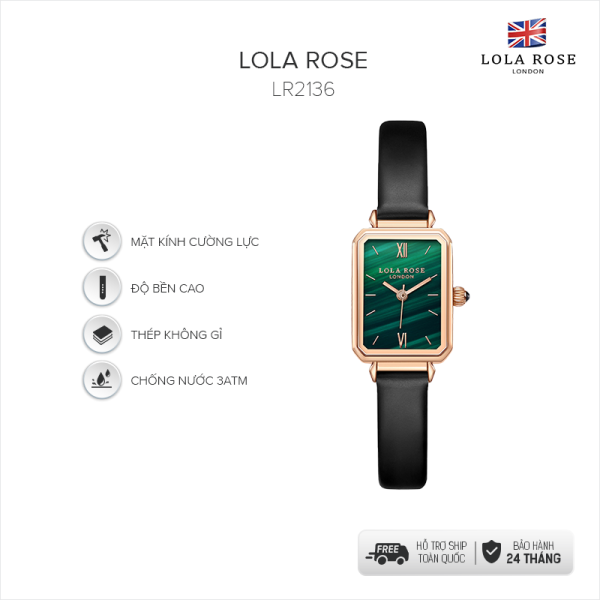 Nơi bán Đồng hồ nữ chính hãng Lola Rose dây da mặt đá sa thạch malachite 24-30mm thiết kế tinh tế sang trọng đồng hồ đơn bảo hành 2 năm đồng hồ nữ đẹp
