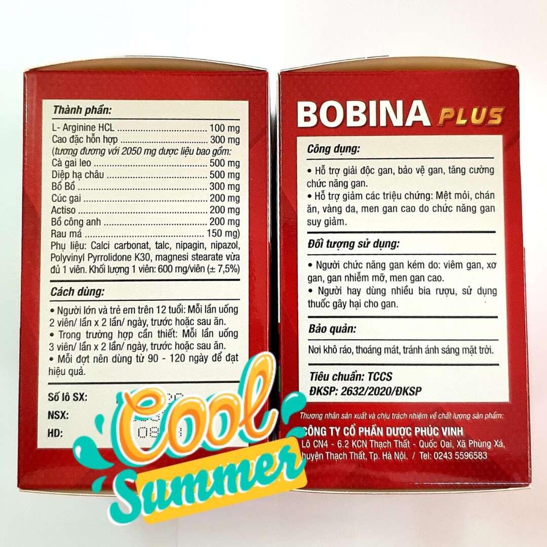 BOBINA PLUS - HỔ TRỢ GIẢI ĐỘC GAN - MEN GAN CAO