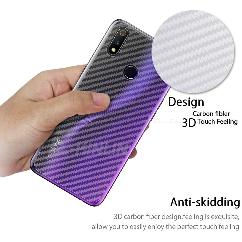 Dán lưng CarBon Realme 3 vân caro chống mồ hôi