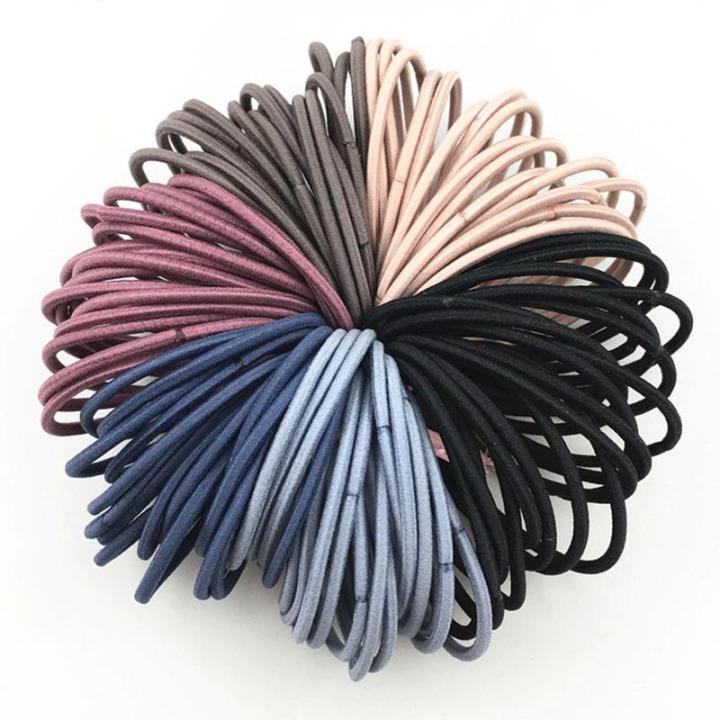 Set 100 chun buộc tóc có túi zip đựng CỰC HOT