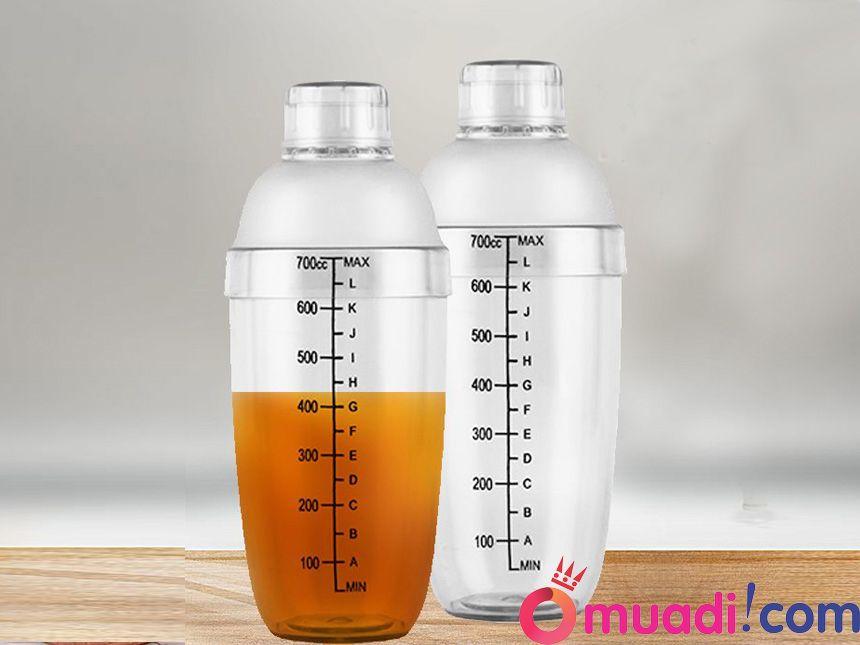 Bình lắc Shaker nhựa 530ML vạch đậm