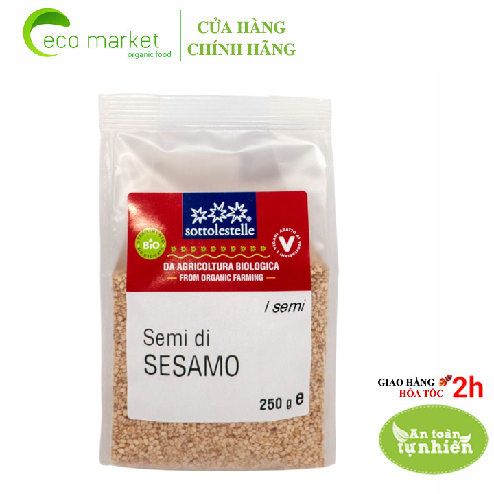 Hạt mè hữu cơ đã bóc vỏ Sottolestelle 250g