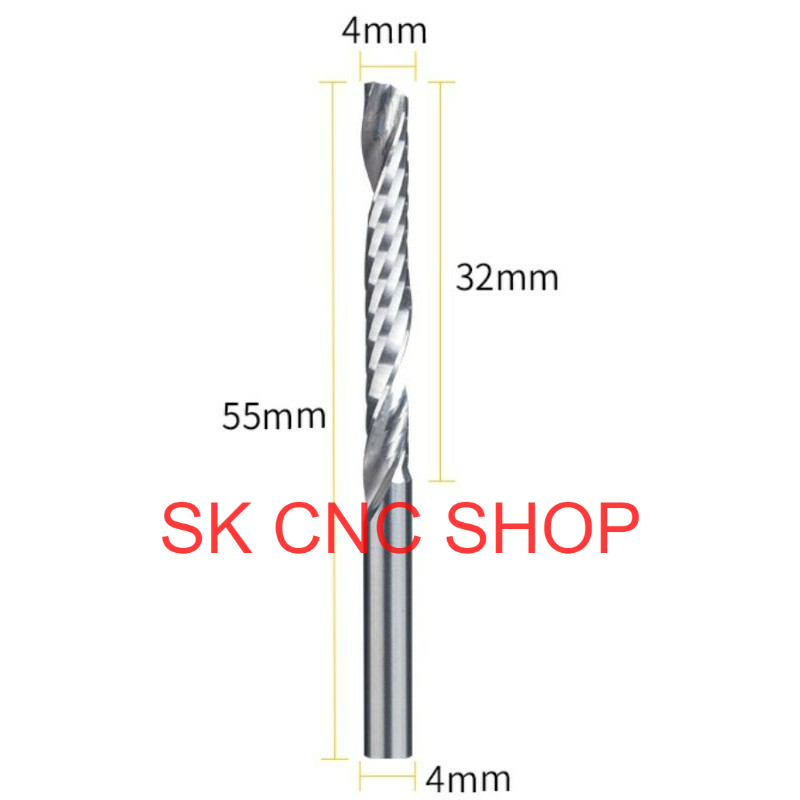 Dao CNC Mũi CNC xoắn 1 ME - Endmill - 4MM - SK CNC SHOP