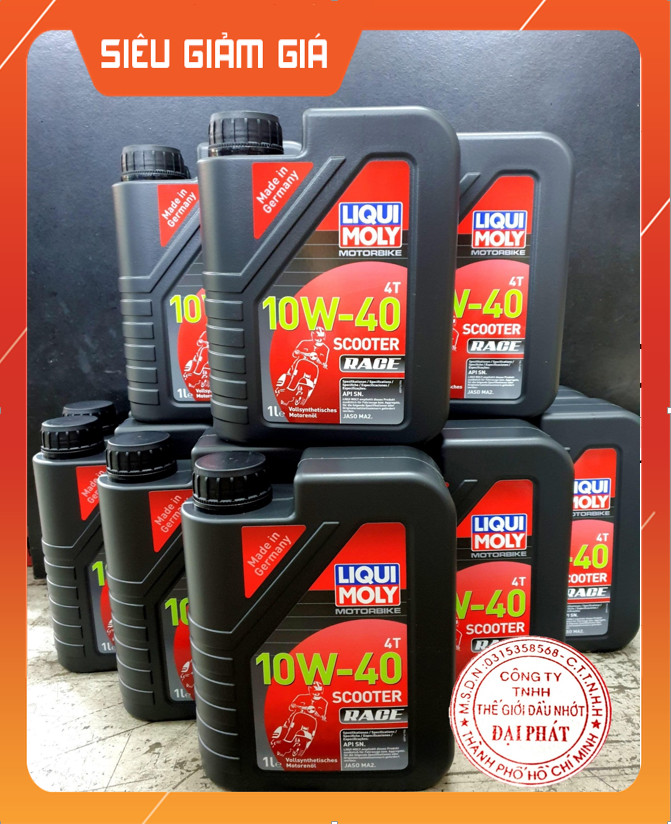Dầu nhớt nhập khẩu liqui moly 10w40 scooter race 1L