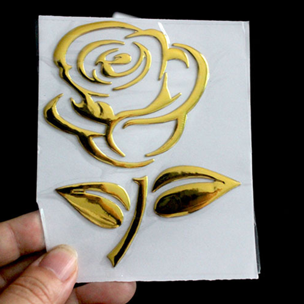 Miếng dán Sticker hoa hồng nổi 3D