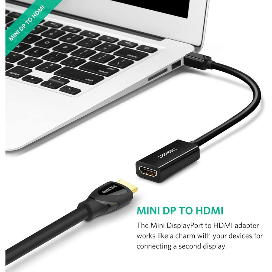 Cáp Mini Displayport sang HDMI Ugreen 10461 độ phân giải Full HD  - Hapustore