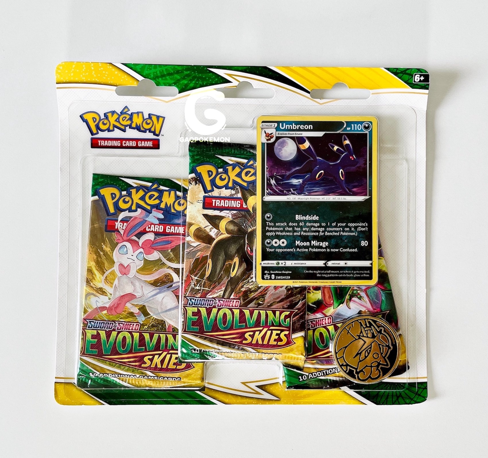 Vỉ 3 gói bài Pokemon TCG - Evolving Skies