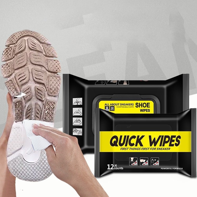 Khăn lau giày vàng QUICK WIPES gói 15 khăn