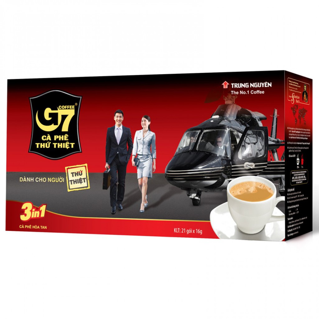 Hộp cà phê sữa hòa tan g7 - hộp 21 gói x 16gr
