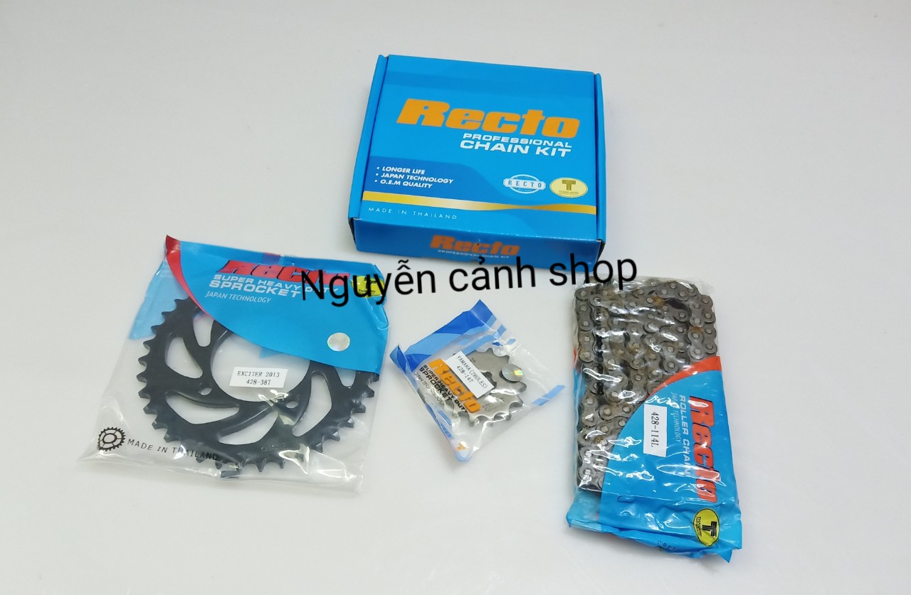 sên nhông dĩa recto xe exciter 135 màu đen