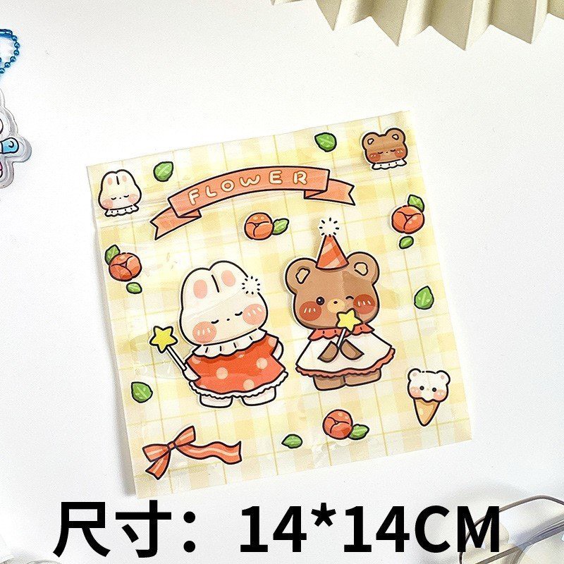 Túi zip lock đựng đồ mini cute, túi zip nhựa dùng được nhiều lần đựng quà, khẩu trang