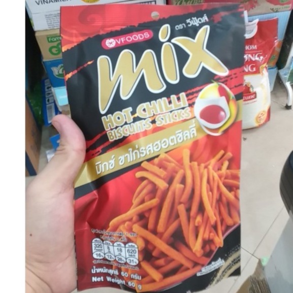 Bim bim tăm Mix đỏ cay gói 60g