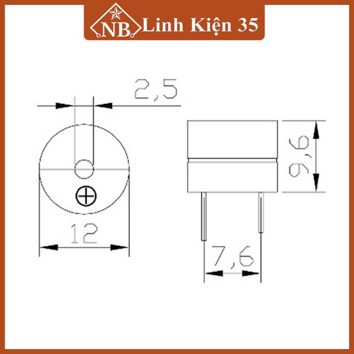 Module mạch còi chíp 5V còi báo động, còi cảnh báo