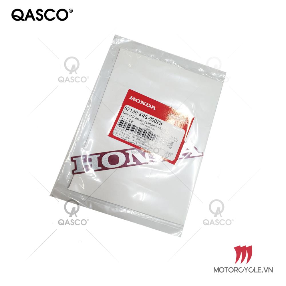Tem chữ HONDA (120mm) WAVE 100 (87130KRS900ZB) QASCO