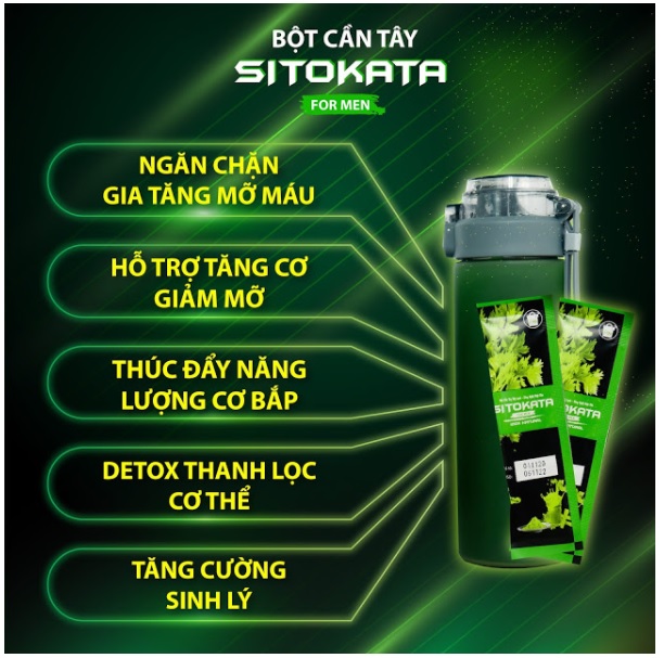 [HCM]BỘT CẦN TÂY SITOKATA FOR MEN - BỘT CẦN TÂY DÀNH CHO NAM (Hộp 20 gói)