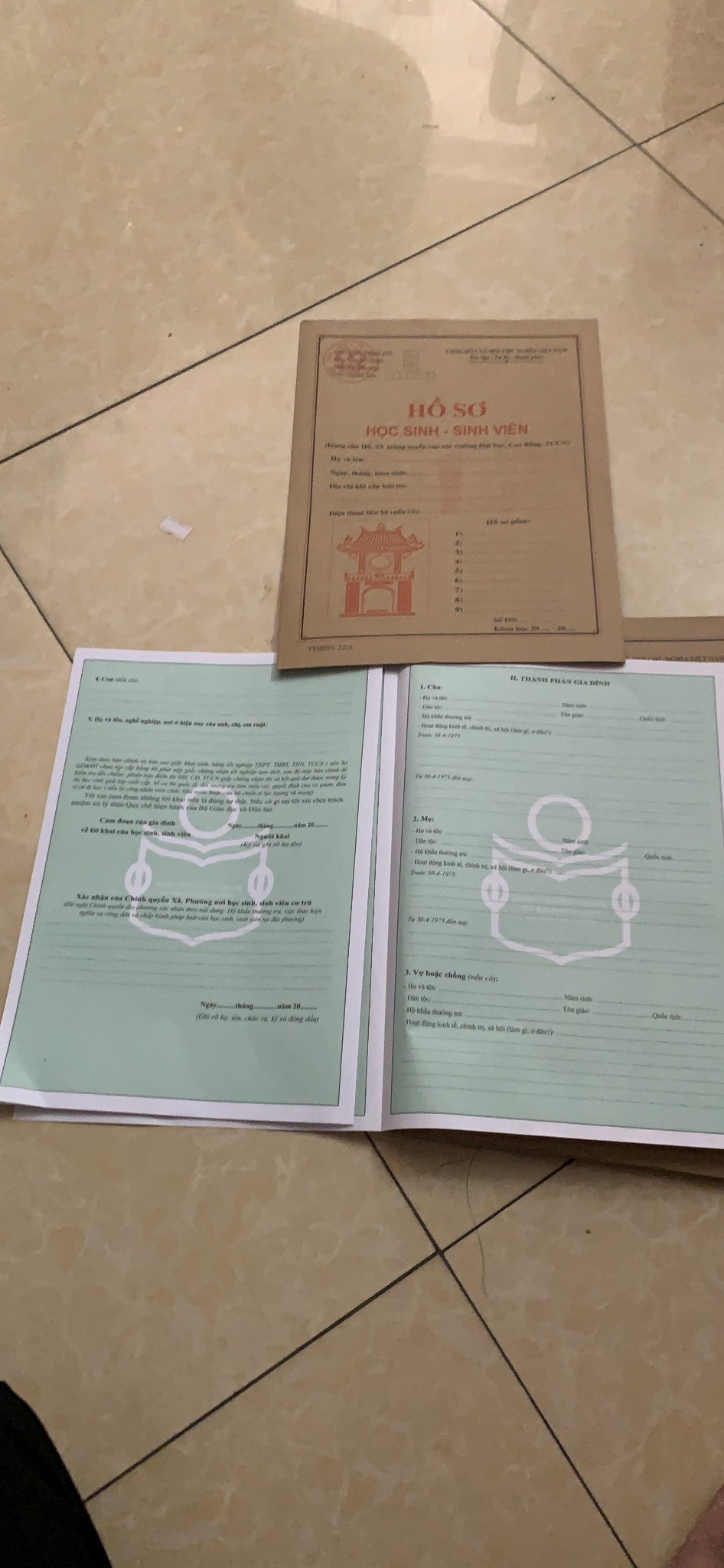Bộ hồ sơ giành cho học sinh - sinh viên