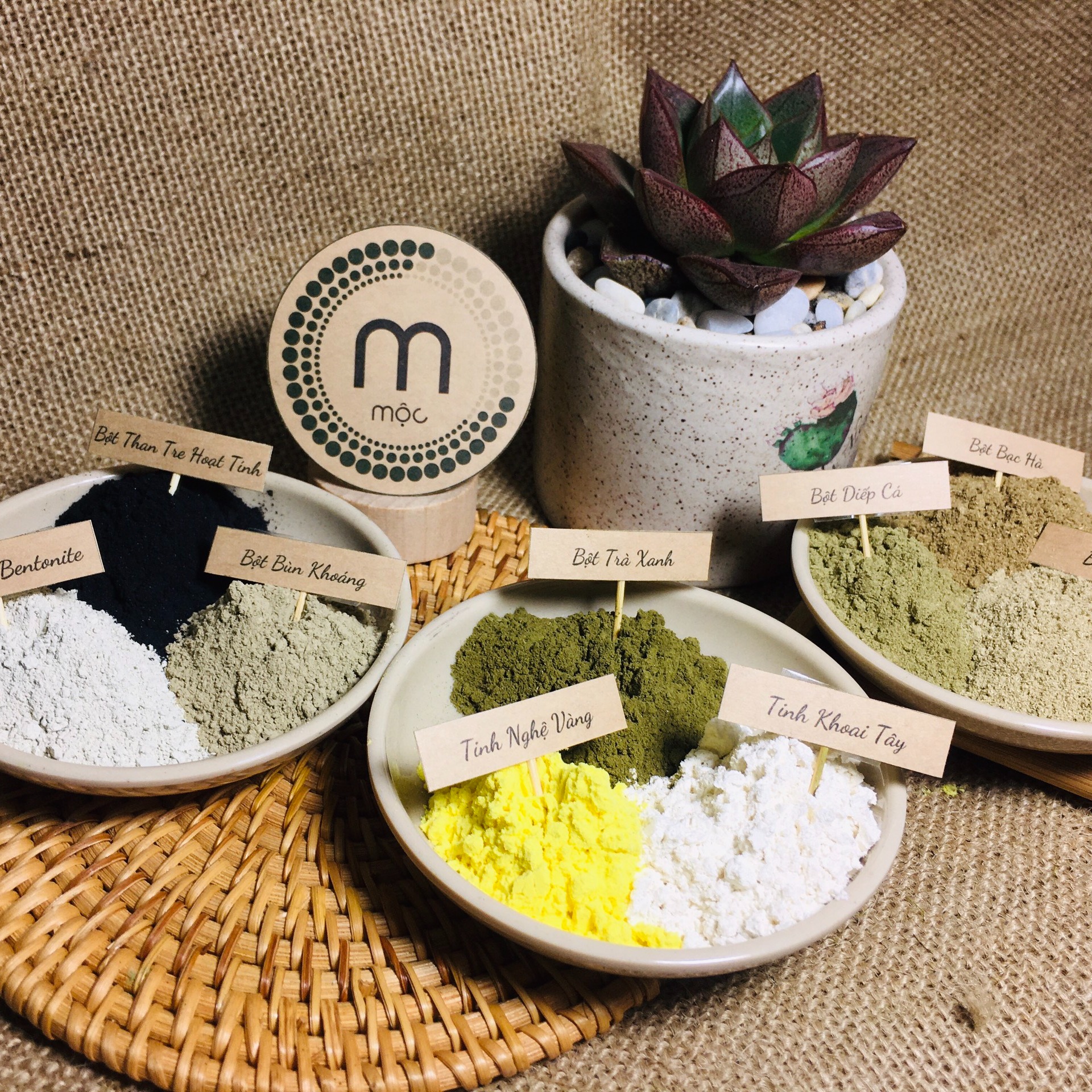 Bột mặt nạ dưỡng trắng da, mặt nạ giảm mụn, thâm nám dùng thử 10g-15g