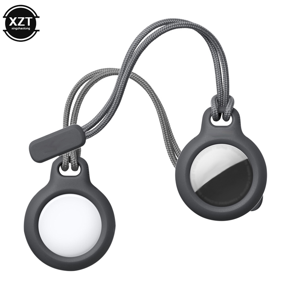 ♈❈▤ Secure Holder with Strap for Apple Airtag Case Protective Cover Bumper Tracker Accessories Anti-scratch Keychain Air tag case