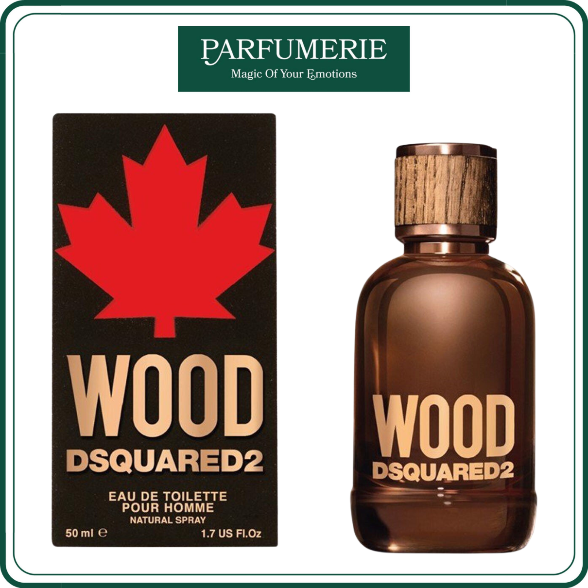 Dsquared2 Wood For Him; Nước hoa nam Cuốn hút, Mạnh mẽ, Nam tính