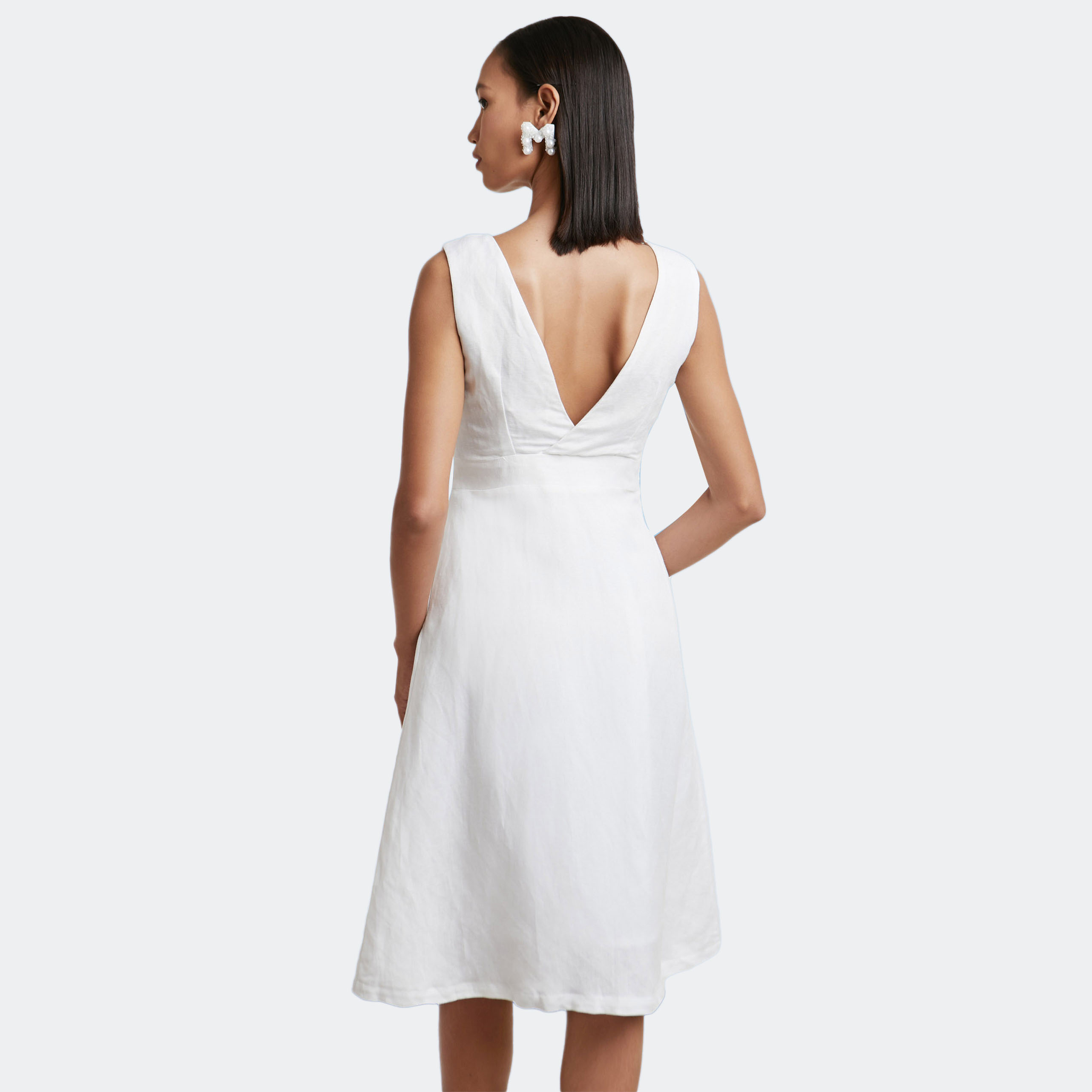 N & M dress fashion office women linen 2103035
