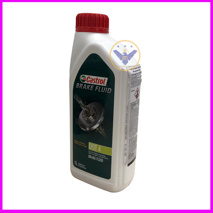COMBO 2 dầu phanh, dầu thắng Castrol Brake Fluid Dot 4 Lon 1L