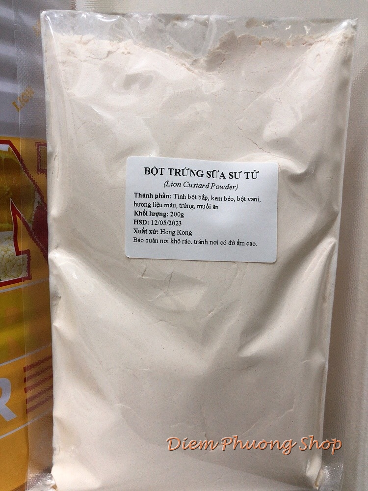 Bột Sư tử Lion Custard HongKong 200g (gói chiết)