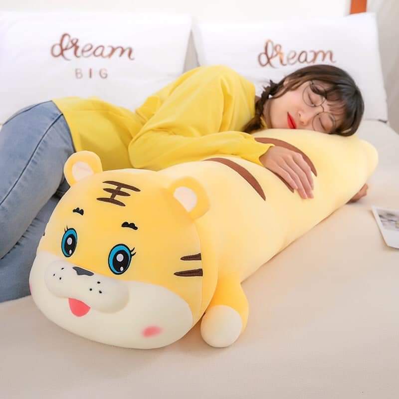 Gối phòng ngủ hình con cọp con hổ cho bé vải 4 chiều lông mịn cao cấp