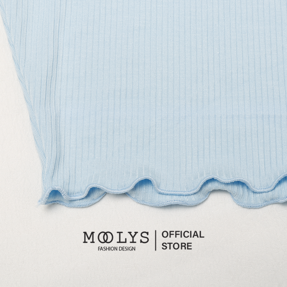 Áo crop top thun gân đơn giản Moolys MC010