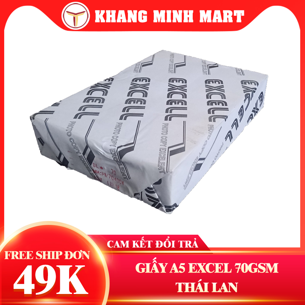 Giấy A5 Excel 70gsm Xấp 400 Tờ Nhập Khẩu Thái Lan