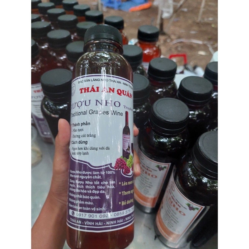 Combo 3 chai NƯỚC NHO LÊN MEN THÁI AN (Rượu nho)