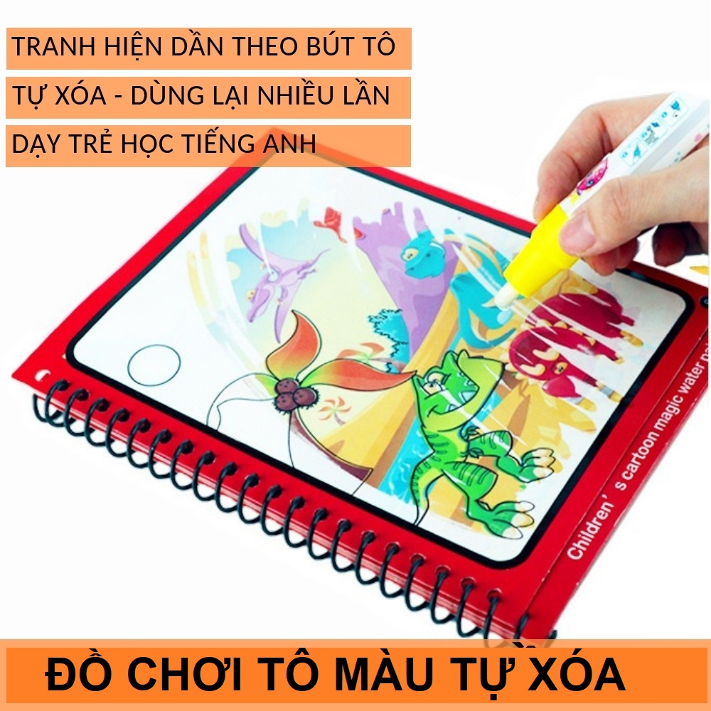 Bộ 3 Sách tô màu thần kỳ tự xóa sau 10 phút -Các chủ đề